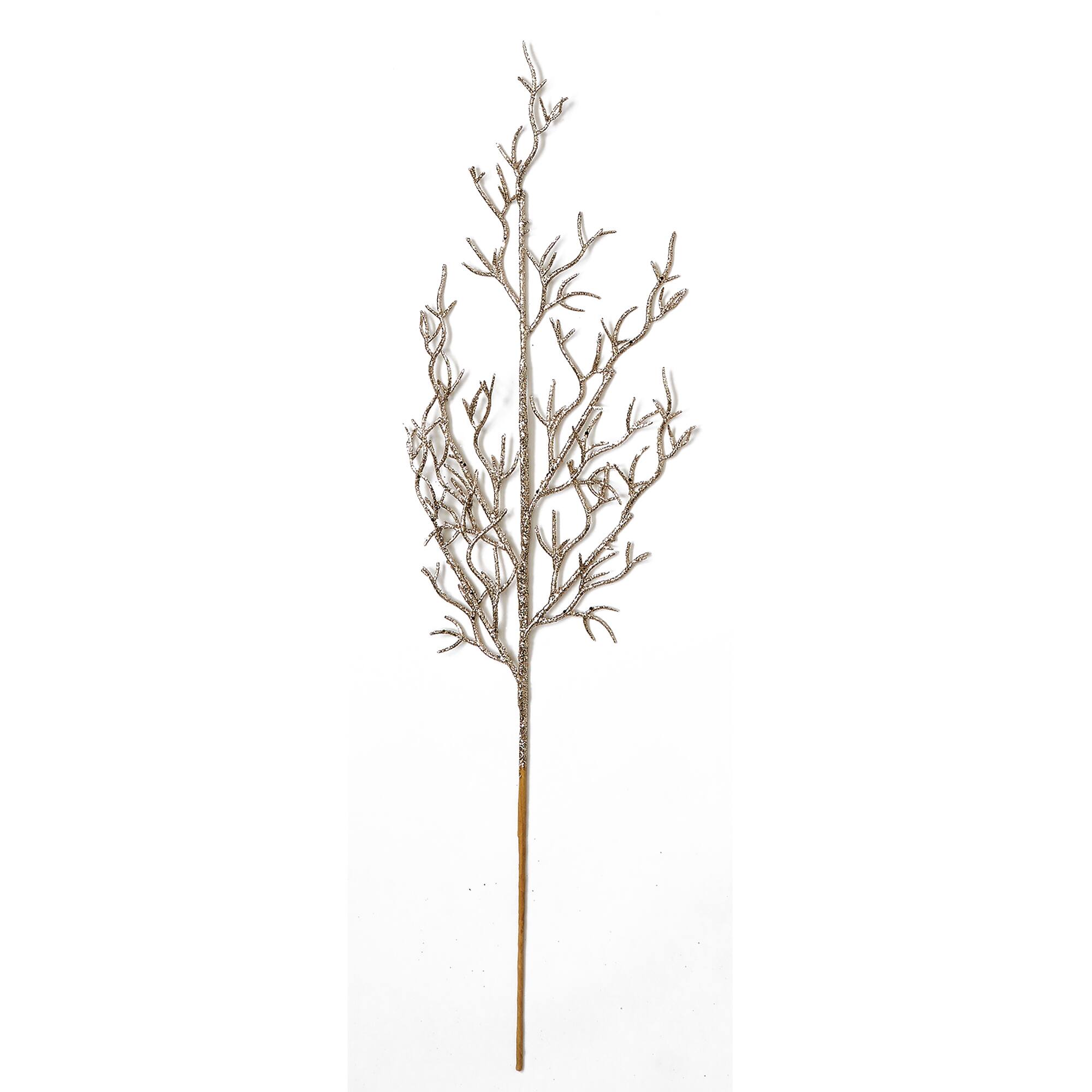 28" Christmas Glitter Floral Twig Stem Sprays